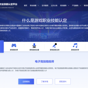 游戏职业技能认定考试平台正式上线